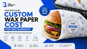 Custom wax paper cost for restaurants with custom printing and bulk pricing