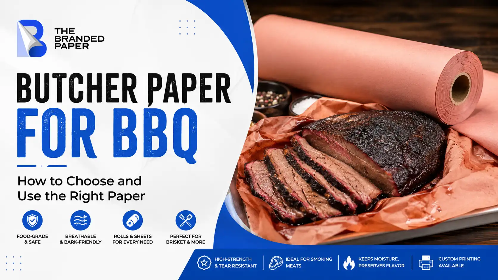 Butcher paper for BBQ used to wrap brisket and smoked meats