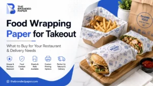 Custom food wrapping paper for takeout and restaurant food packaging
