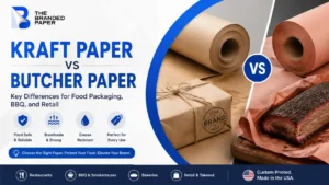 Kraft paper vs butcher paper comparison for food packaging, BBQ smoking, restaurants, and retail wrapping