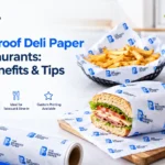 Greaseproof deli paper used to wrap restaurant sandwiches and line food baskets